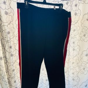 Zara Track Style Pants Size XL Red/White Stripe